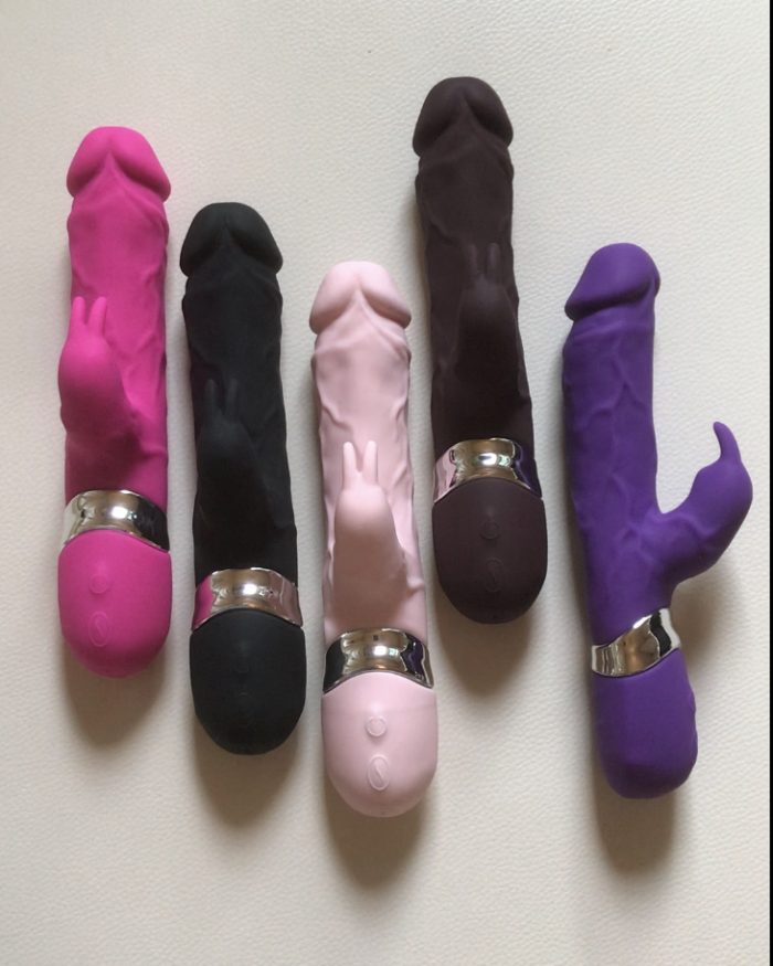 Realistic Silicone Rechargeable Rabbit Vibrator for Women