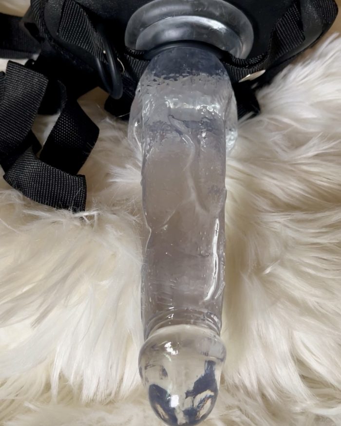 Strap-On with Realistic Silicone Jelly Dildo – Clear