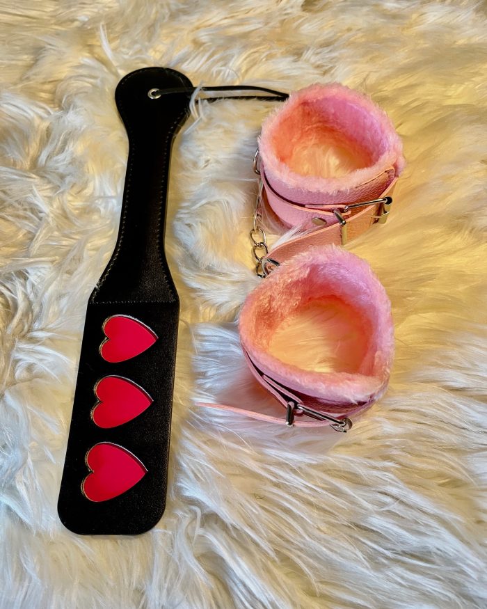Naughty Akosua Cuffs & Paddle Set for Women – Pink